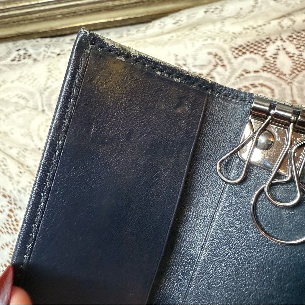 Gucci Navy Blue Sherry Line Key Holder - Picture 7 of 9